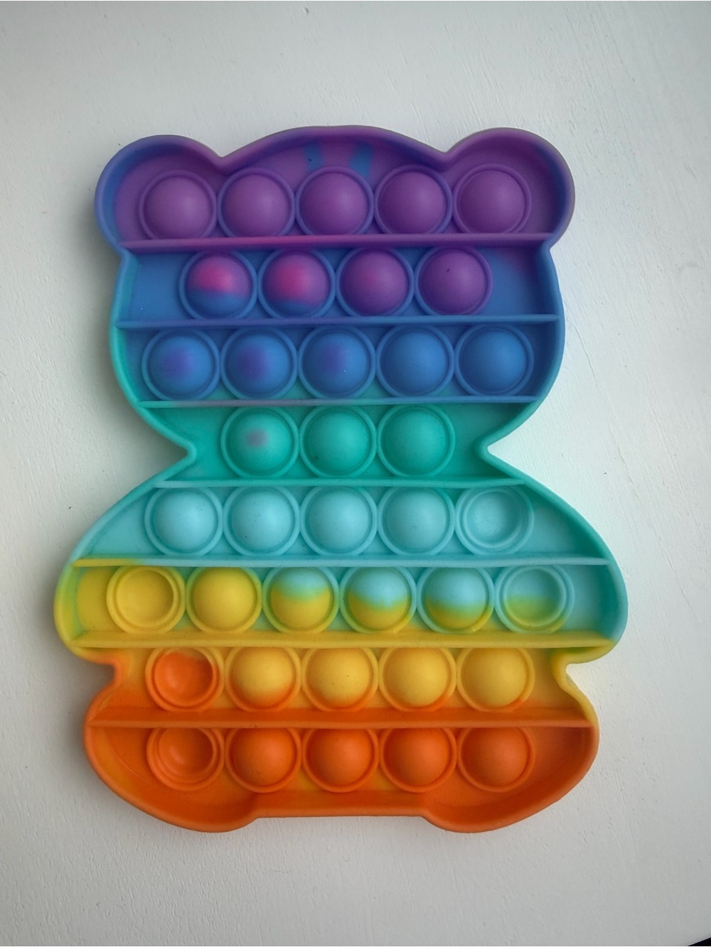 Rainbow Bear Pop-It Fidget Toy